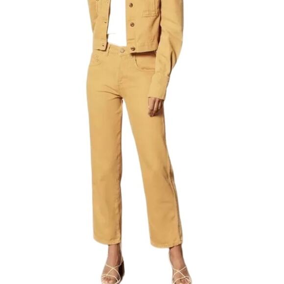 BOYISH Straight Ankle Jean Women 26 Gold Rust High Rise Cottage Classic City NWT - Picture 1 of 15